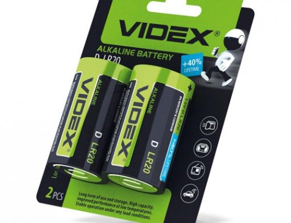 Videx LR20/D alkáli elem (darabár  min. rendelhető mennyiség 2 db)