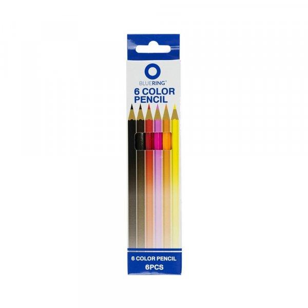 Színes ceruza készlet, hatszögletű Bluering® 6 klf. szín, Bálnás