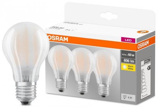 Égő OSRAM® LED FR 060 (ean9351) non-dim 7W/827 E27 2700K MULTIPACK Star
CLASSIC A