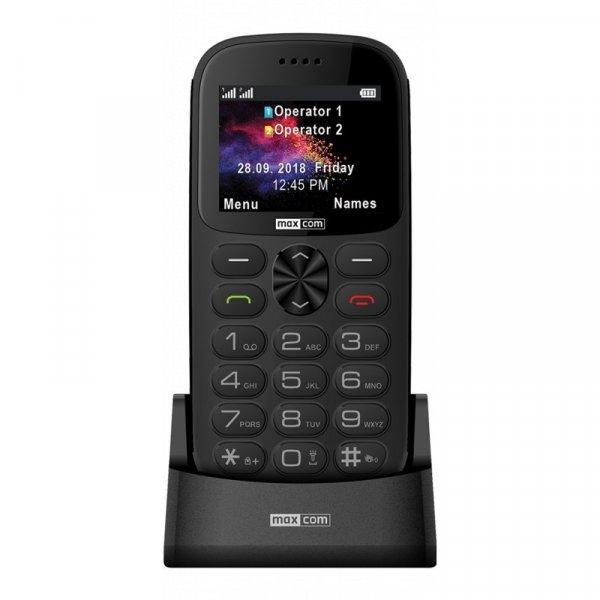 Maxcom MM471 mobiltelefon, dual sim-es kártyafüggetlen, extra nagy gombokkal,
vészhívóval fekete (magyar nyelvű menüvel)