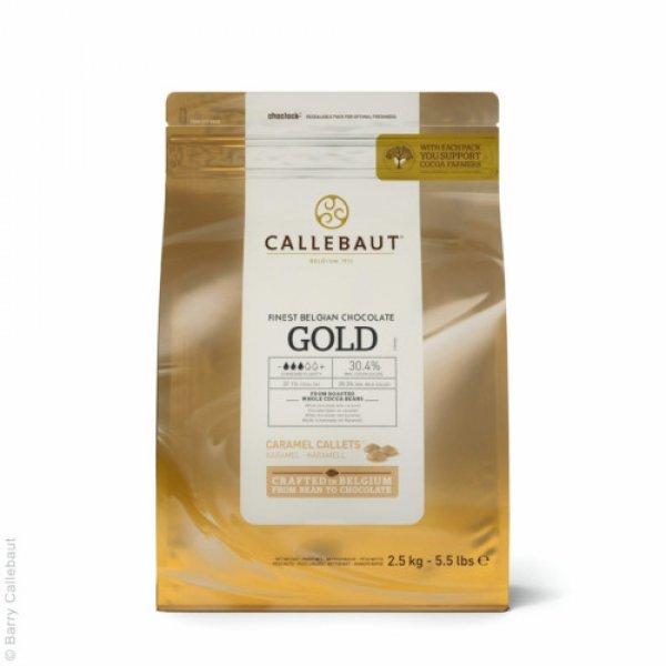 Fehércsokoládé karamellel 2,5 kg Callebaut Gold