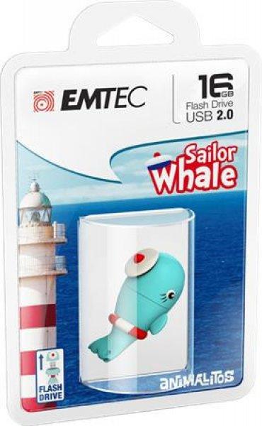 Pendrive, 16GB, USB 2.0, EMTEC "Whale"