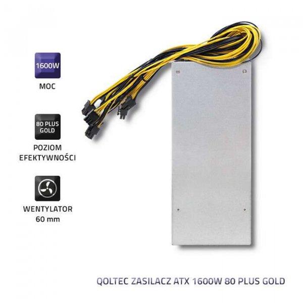 Qoltec PCI-E Smart 1600W | 80 Plus Gold