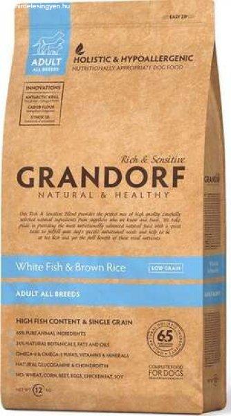 Grandorf Low Grain Hypoallergenic White Fish & Brown Rice | Tőkehallal és
heringgel (2 x 10 kg) 20 kg