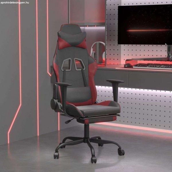 vidaXL masszás funkciós Gamer szék #fekete-bordó