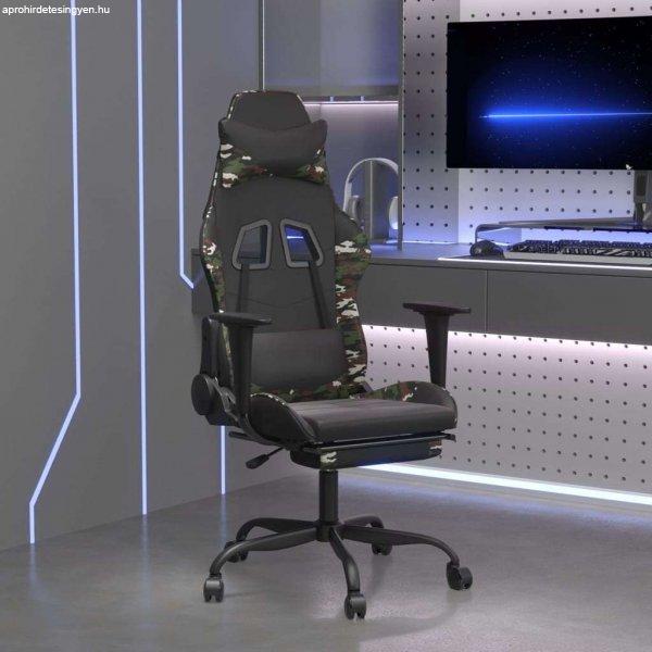 vidaXL masszázs funkciós Gamer szék #fekete-terepszínű