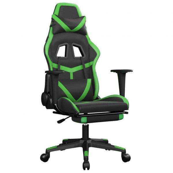 vidaXL masszázs funkciós Gamer szék #fekete-zöld