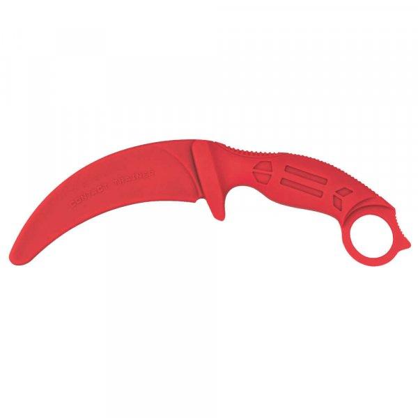 IdeallStore® gyakorló kés, Tactical Pro, gumi, 23 cm, piros, tokkal együtt
