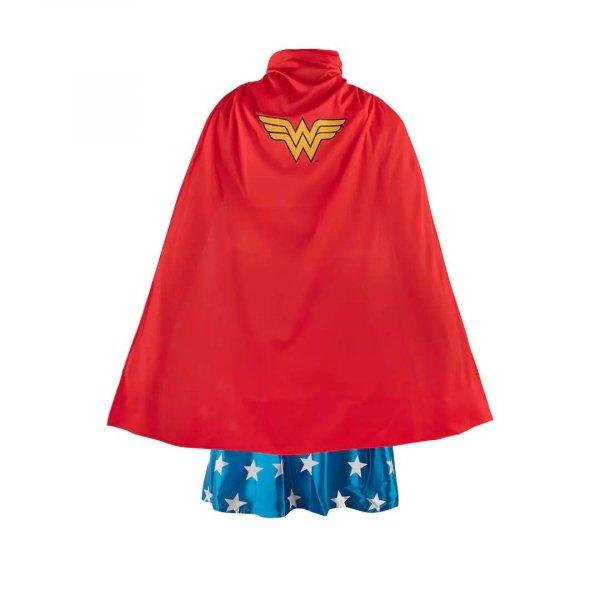 IdeallStore® Gyermek Wonder Woman Themyscira hercegnő jelmez, szoknya és
köpeny, poliészter, 4-6 éves, kék