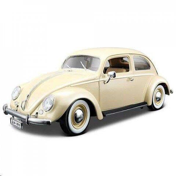 Bburago Volkswagen Beetle (1955) autó bézs színben 1/18  (15612029W)