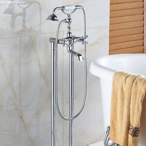 RETRO szabadonálló kádtöltő csaptelep kézi zuhanyszettel