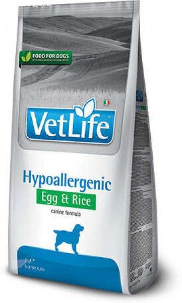 Vet Life Natural Diet Dog Hipo Egg & Rice (2 x 12 kg)