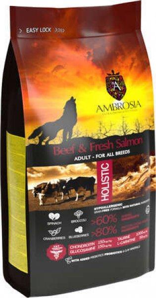 Ambrosia Dog Adult Beef & Fresh Salmon (2 x 12 kg) 24 kg