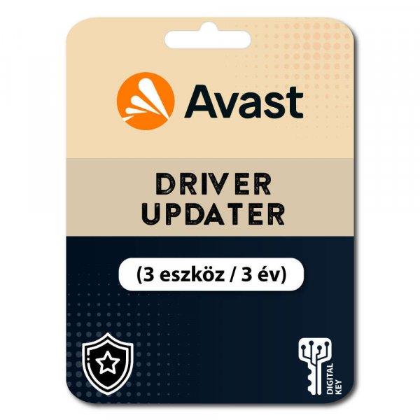 Avast Driver Updater (3 eszköz / 3 év) (Elektronikus licenc) 