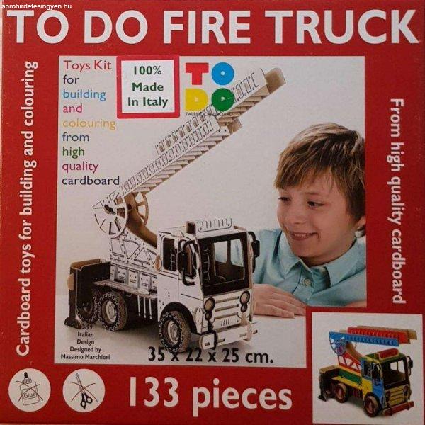 Tűzoltóautó - Fire Truck, 133 darabos - Kifestő karton makett, modell
építő- és kreatív szett