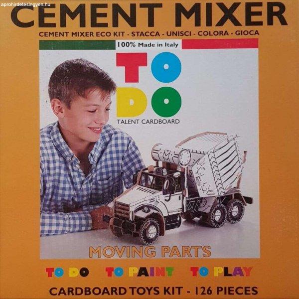 Betonkeverő - Cement mixer, 126 darabos - Kifestő karton makett, modell
építő- és kreatív szett