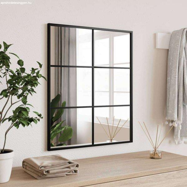 vidaXL fekete téglalap alakú vas fali tükör 50 x 60 cm