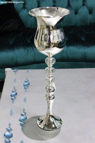Ezüst luxus váza drágakövekkel 47cm