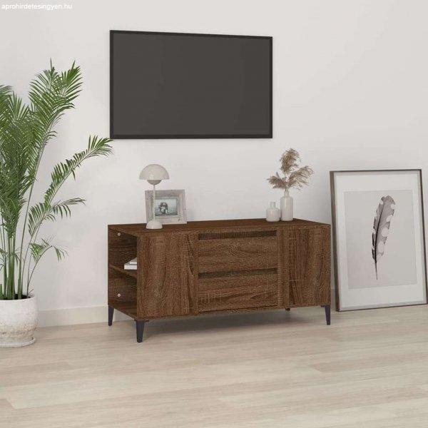 vidaXL barna tölgy színű szerelt fa TV-szekrény 102x44,5x50 cm