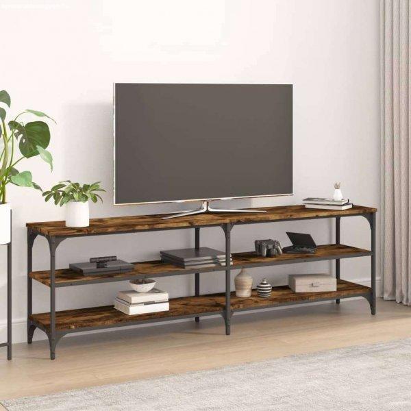 vidaXL füstös tölgyszínű szerelt fa TV-szekrény 160x30x50 cm
