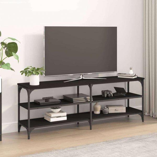 vidaXL fekete szerelt fa TV-szekrény 140x30x50 cm