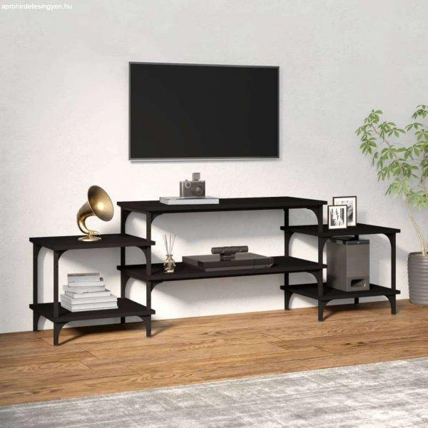 vidaXL fekete szerelt fa TV-szekrény 157x35x52 cm