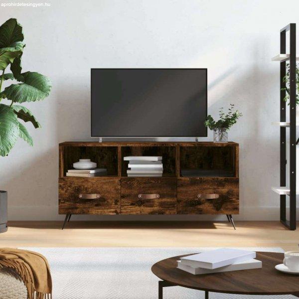 vidaXL füstös tölgyszínű műfa TV-szekrény 102 x 36 x 50 cm