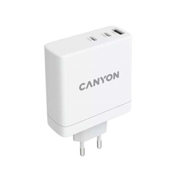Canyon CND-CHA140W01 2x USB-C / USB-A Hálózati töltő - Fehér (28V / 5A)