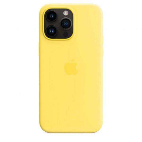 Apple iPhone 14 Pro Max Silicone Case with MagSafe - Canary Yellow (SEASONAL
2023 Spring)