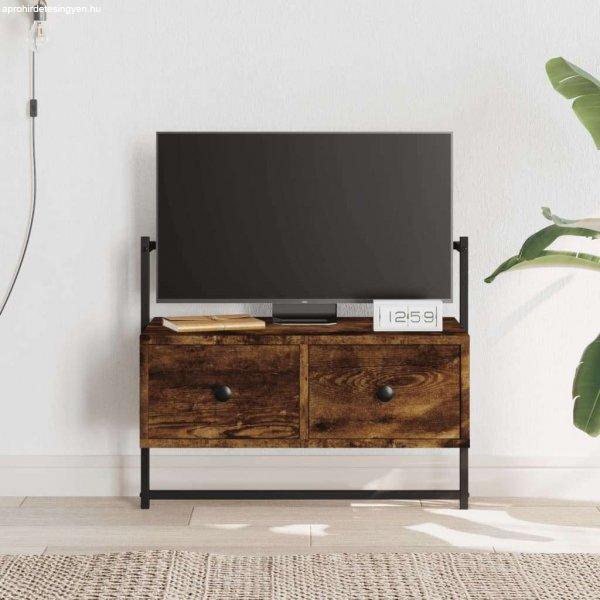 vidaXL füstös tölgyszínű műfa fali TV szekrény 60,5 x 30 x 51 cm