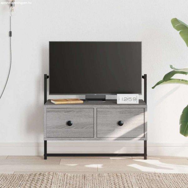 vidaXL szürke sonoma színű műfa fali TV szekrény 60,5 x 30 x 51 cm