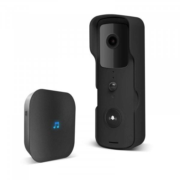 Delight Smart Wi-Fi-s videó kaputelefon szett - akkumulátoros - MicroSD, FHD,
PIR - fekete videós kapucsengő  55386BK