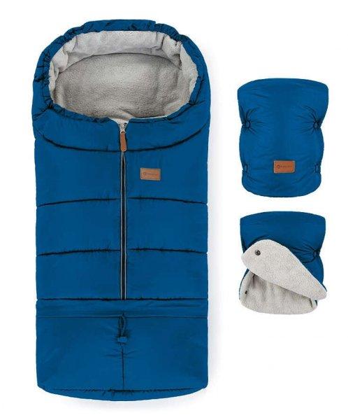 PETITE&MARS Téli szett Jibot 3in1 bundazsák + kézmelegítő kesztyű
babakocsira - Jasie Ocean Blue