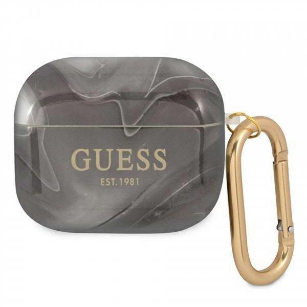 Guess GUA3UNMK AirPods 3 borító fekete/fekete Marble Collection