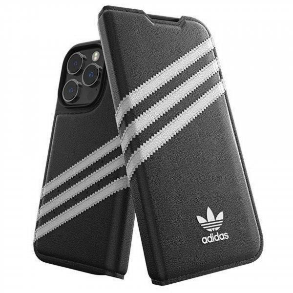 Adidas VAGY Booklet Case PU iPhone 14 Pro fekete/fehér 50196