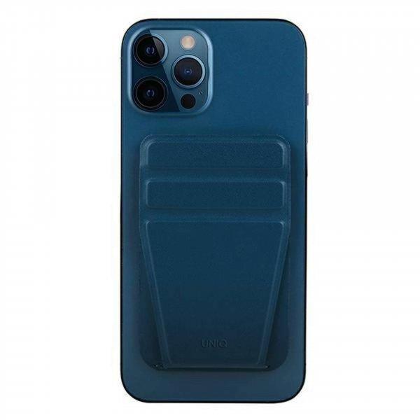 Uniq Lyft mágneses telefonállvány, rápattintható állvány és
kártyatartó kék/kék színben