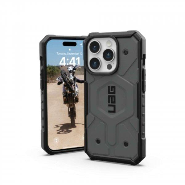 UAG Pathfinder Magsafe - védőtok iPhone 15 Pro-hoz (ezüst)