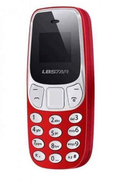 L8Star kártyafüggetlen mini Mobiltelefon, piros