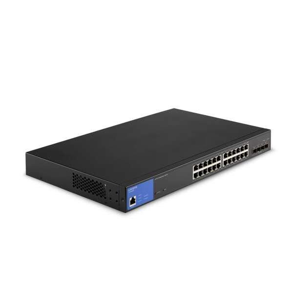 Linksys LGS328MPC-EU Switch LGS328MPC, 24x1000Mbps 4x 10G SFP+ 410W (24-Port
Business managed POE+ Gigabit Switch + 2 SFP+ port)