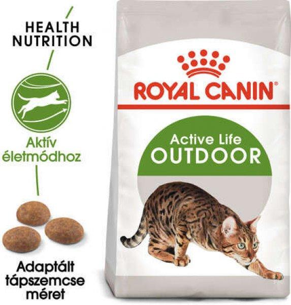 Royal Canin Outdoor - Szabadba gyakran kijáró, aktív felnőtt macska száraz
táp 10 kg