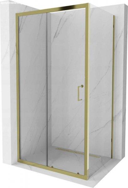 Mexen Apia Zuhanykabin Toló ajtóval    95 x 70 cm,  átlátszó üveg, arany 
- 840-095-070-50-0 Toló ajtós