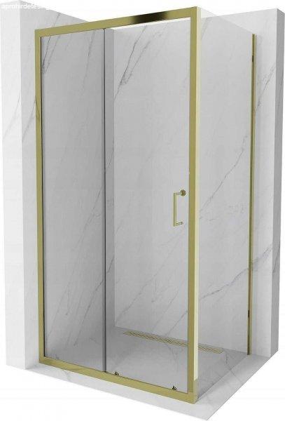 Mexen Apia Zuhanykabin Toló ajtóval    95 x 80 cm,  átlátszó üveg, arany 
- 840-095-080-50-0 Toló ajtós