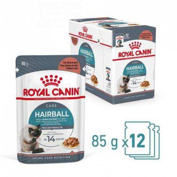 Royal Canin Hairball Care - Szószos nedves táp felnőtt macskák részére a
szőrlabdák könnyebb eltávozásáért (48 x 85 g) 4.08 kg