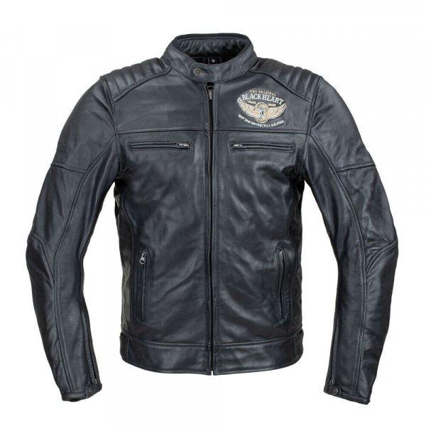 Motoros bőrkabát W-TEC Black Heart Wings Leather Jacket fekete 4XL