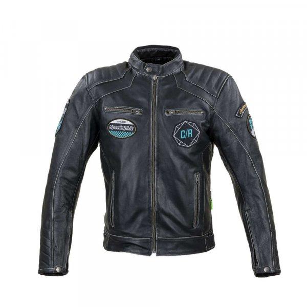 Bőr motoros kabát W-TEC Losial 4XL fekete