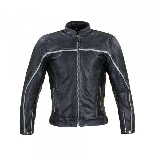 Bőr motoros kabát W-TEC Mathal fekete 4XL