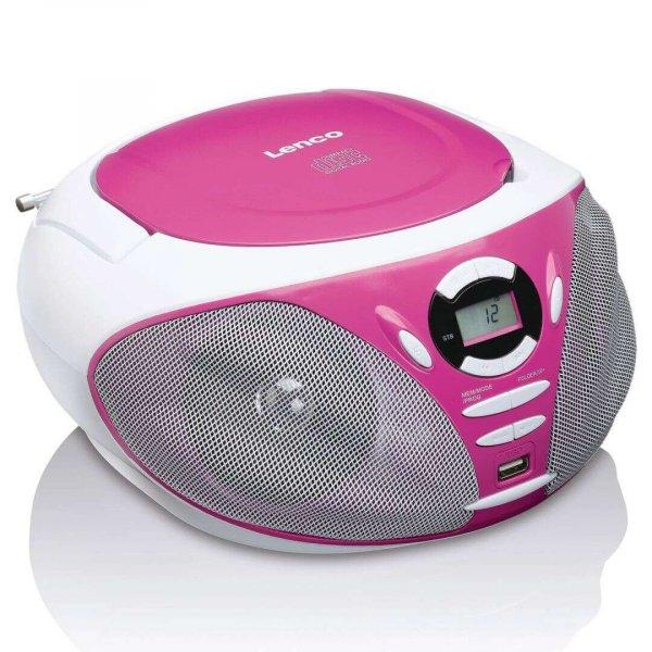Lenco SCD-300PK portable radio MP3 CD USB Pink SCD300PK