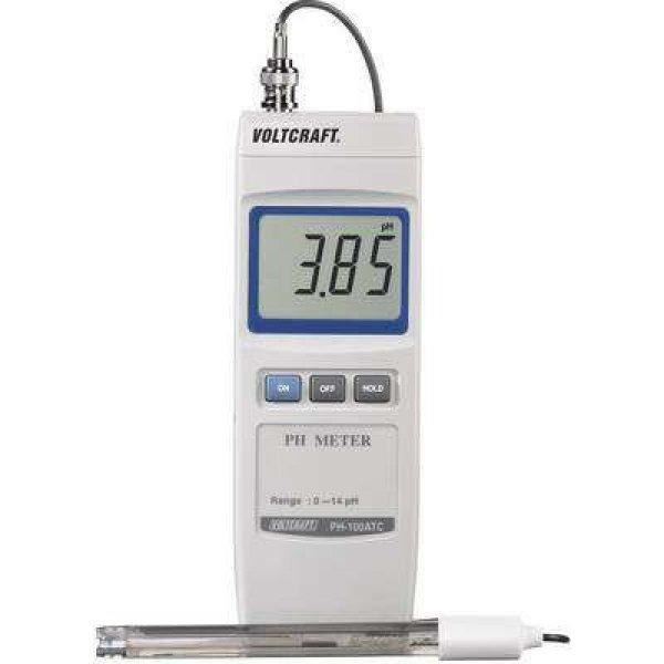 Digitális ipari folyadék PH mérő 0 - 14 pH Voltcraft pH-100 ATC