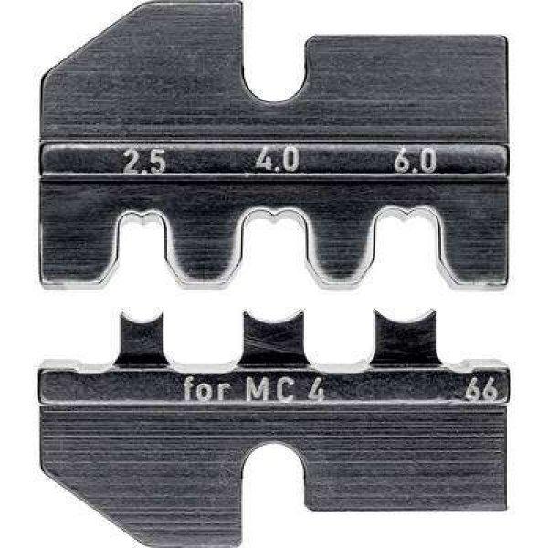 Knipex 97 49 66 krimpelő betét napelemes csatlakozó dugóhoz, MC4 2.5-től 6
mm2-ig Knipex krimpelő fogókhoz