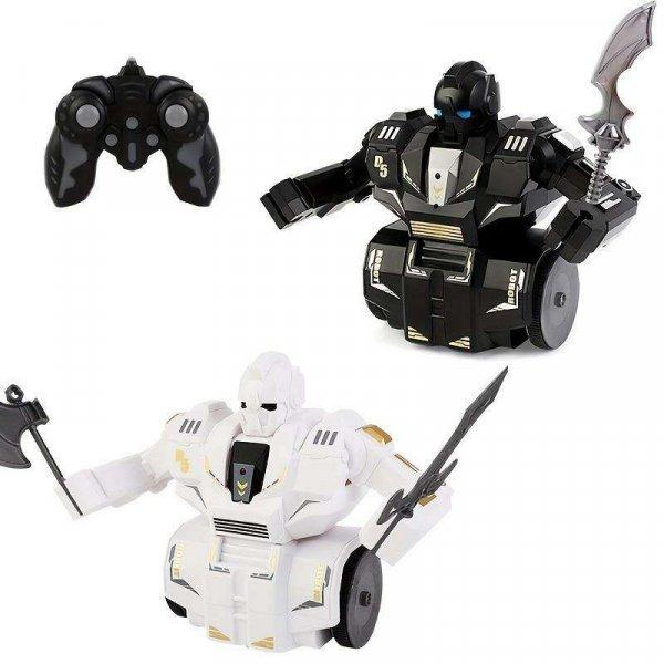 RC harci robot, fegyverekkel, távirányítós, fehér szín